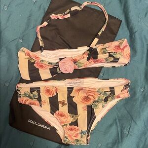 Dolce & Gabbana Rose Print Bikini